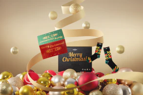 Holiday Gift Box (socks&card) - Image 3